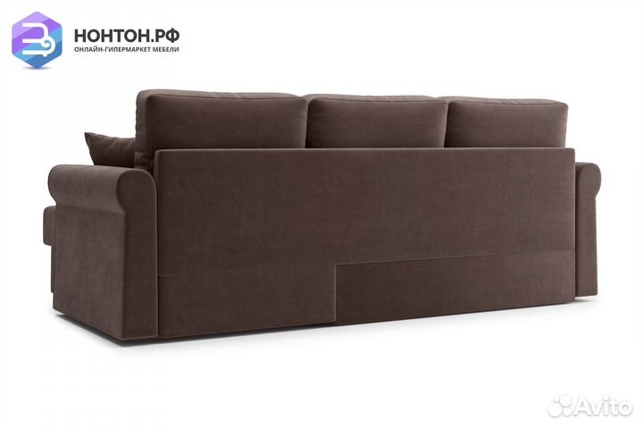 Диван угловой дельфин Лира коричневый