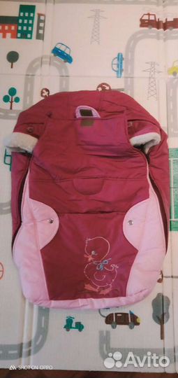 Меховой конверт в коляску в санки