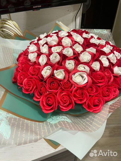 Букет из мыльных роз