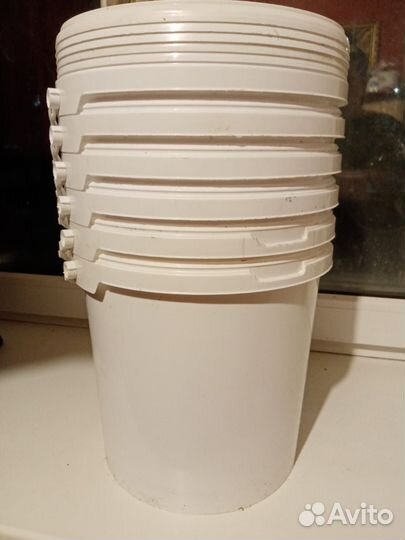 Ведро пищевое пластик с крышкой и ручкой 5 л