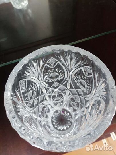 Ваза хрустальная СССР чехия