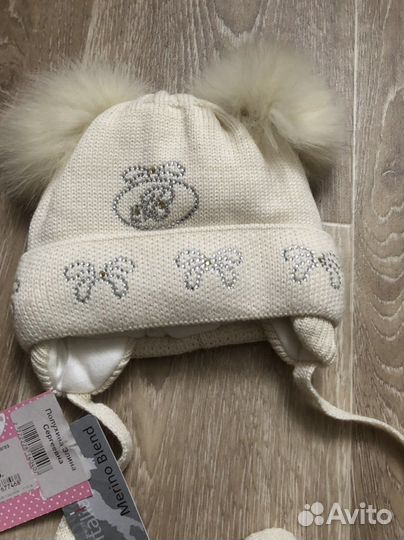 Шапка детская для девочки зимняя