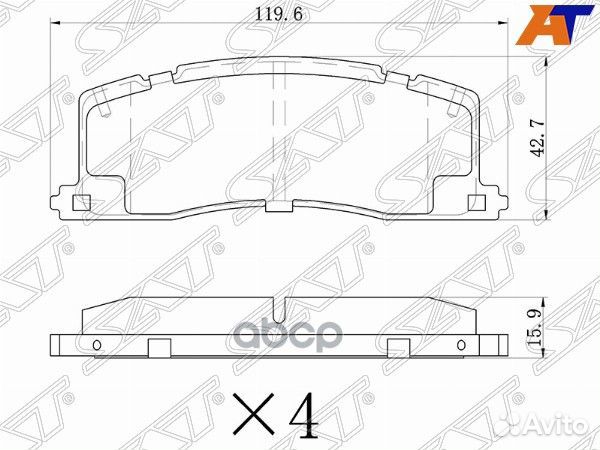 Колодки тормозные зад toyota estima/lucida/previa