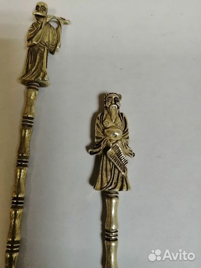 Винтаж. Тибетское серебро 4 ложечки, вес 70 г