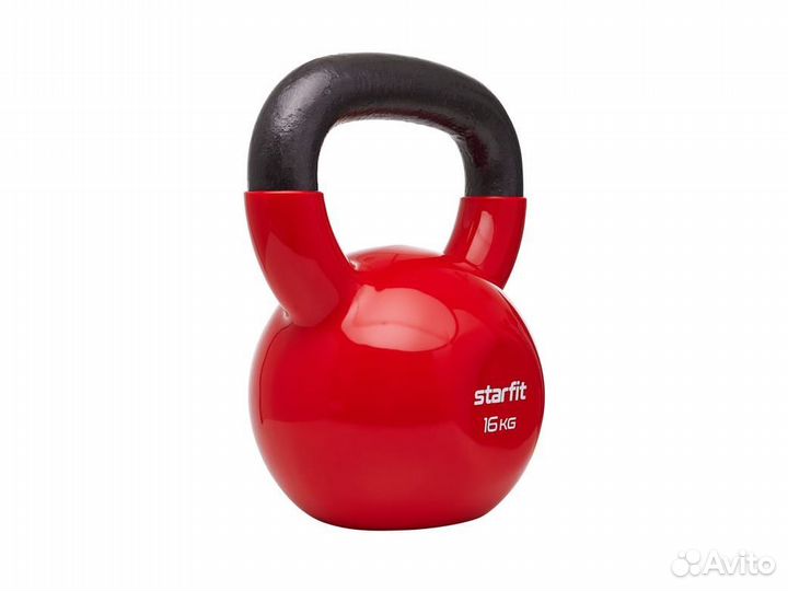 Гиря виниловая Starfit 16 кг, красный