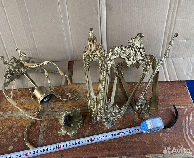 Люстра СССР бронза латунь основание