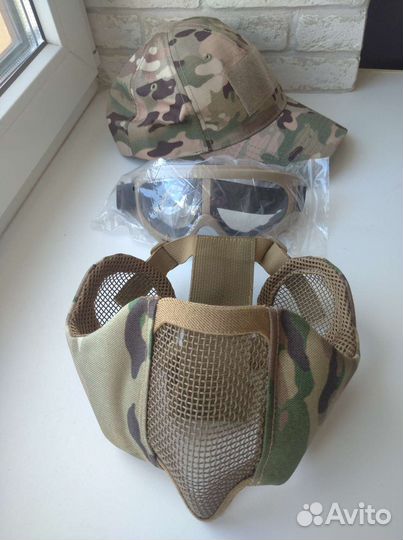 Комплекты защиты головы: кепка, очки, маска