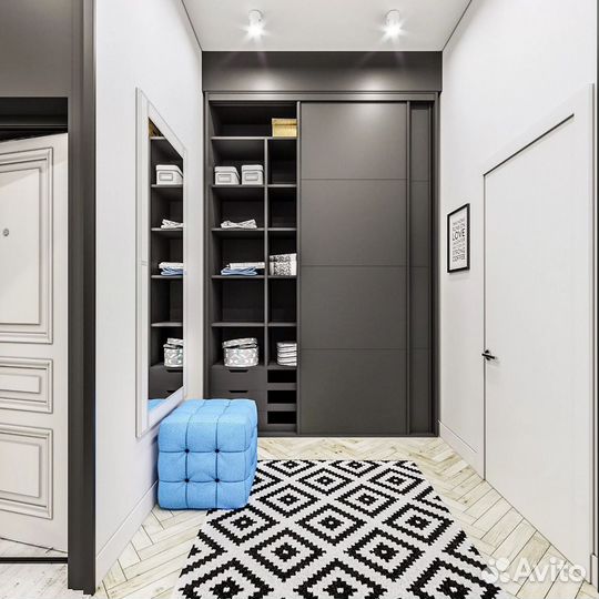 Скрытые межкомнатные двери под покраску