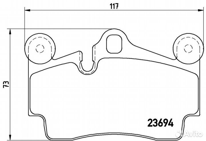 Brembo, P85070, Колодки тормозные VAG/porsche Q7/t