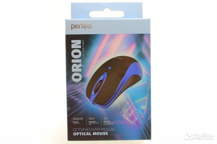 Мышь проводная Perfeo Orion 3 кн. DPI 1000, USB, ч