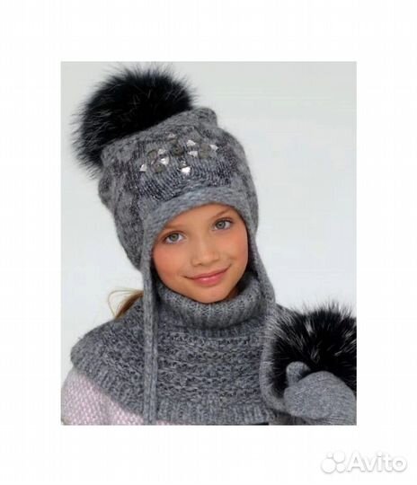 Комплект шапка+снуд, р. 54-56