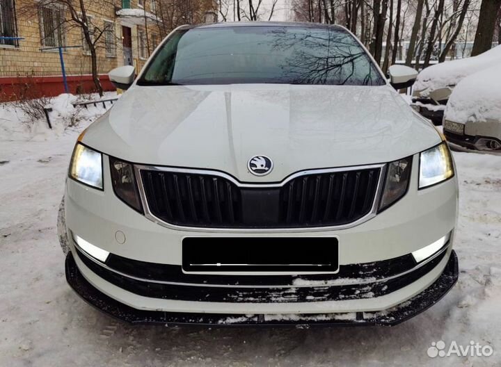 Сплиттер губа на Skoda Octavia a7 рест/дорест