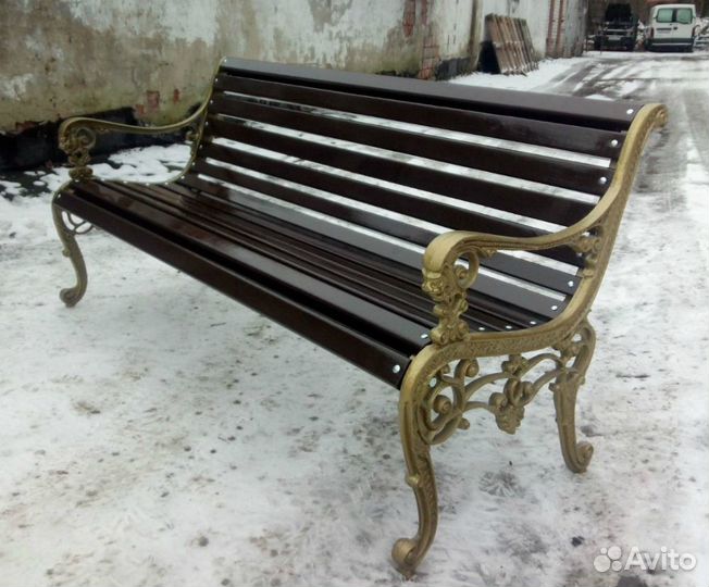 Скамейка чугунная Лев