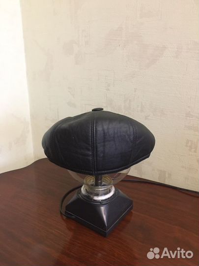 Кепка кожаная утепленнная