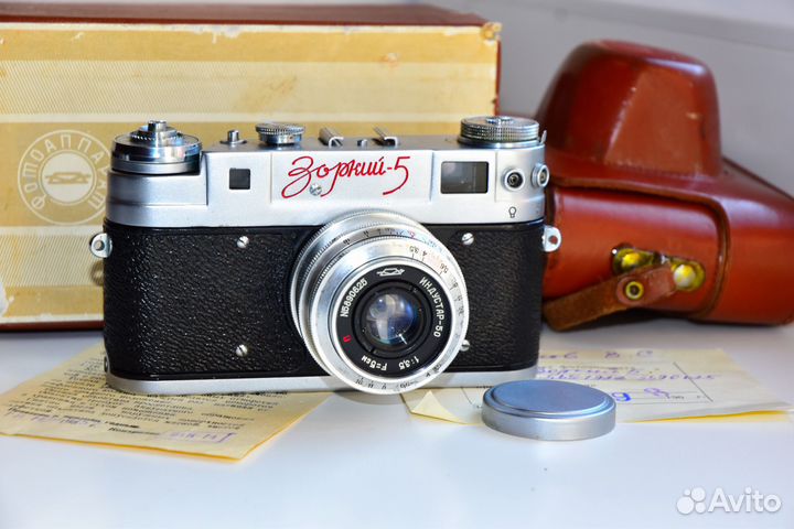 Зоркий 5 Красная надпись редкий фотоаппарат СССР