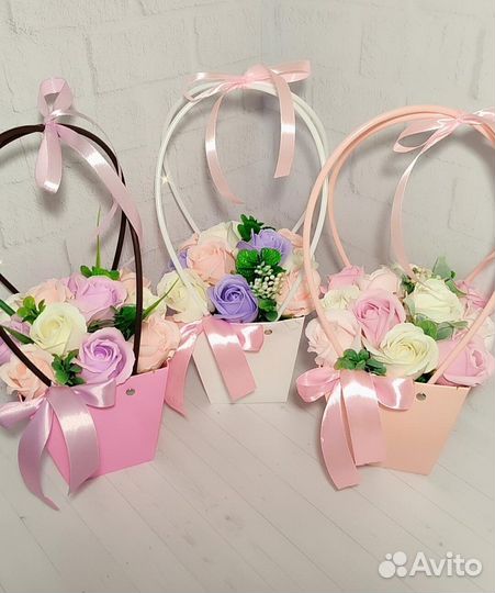 Букет из мыльных цветов