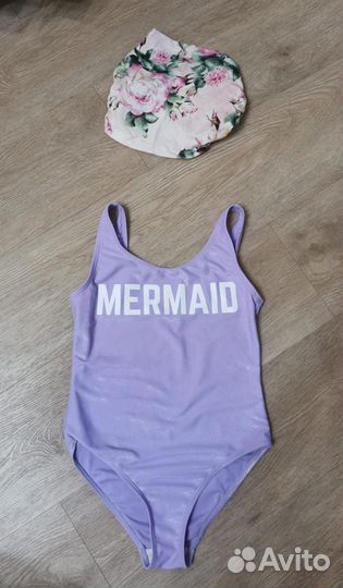 Фирменные классные купальники и повязка, р 128-140