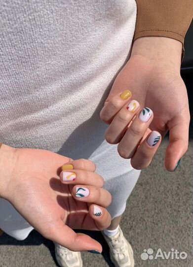 Маникюр наращивание ногтей