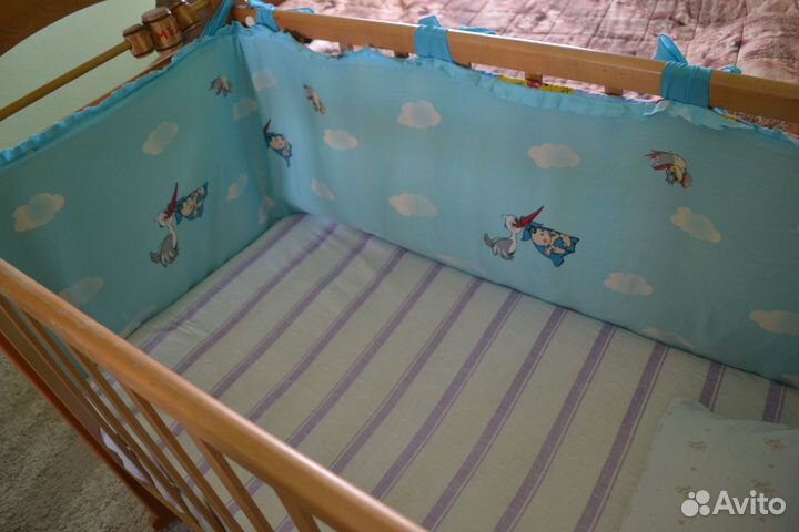 Бампер бортики двусторонние в детскую кроватку