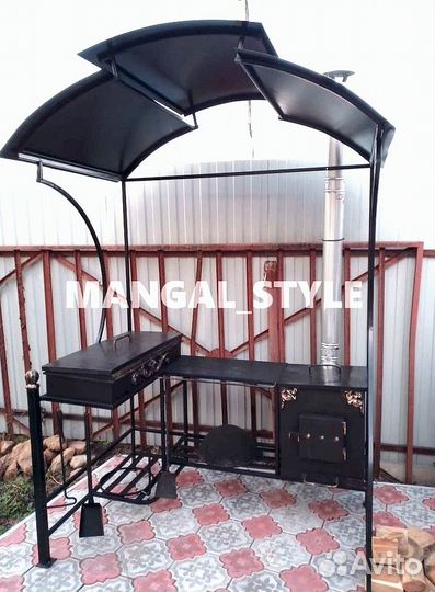 Мангал с крышей