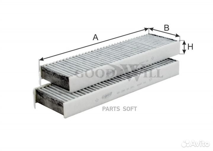 Goodwill AG 296 2K CFC Фильтр салона citroen berli