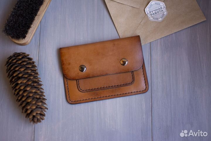 Обложка чехол для автодокументов из кожи