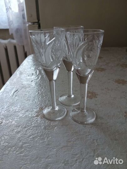 Хрустальные рюмки на ножке СССР