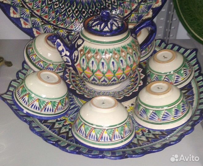 Глиняный чайный сервиз