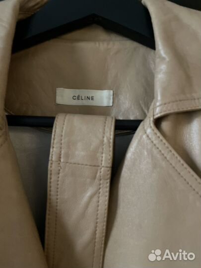 Плащ кожаный натуральный celine размер L