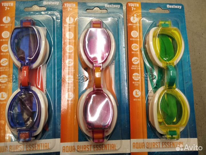 Очки, шапочка резиновая для плавания Bestway