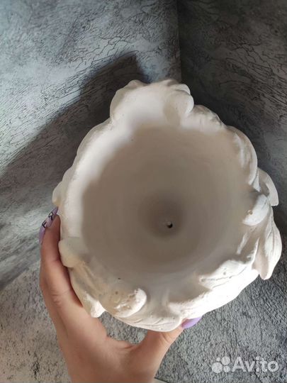 Гипсовое кашпо