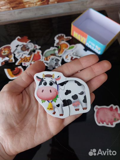 Макси пазлы Веселые зверята