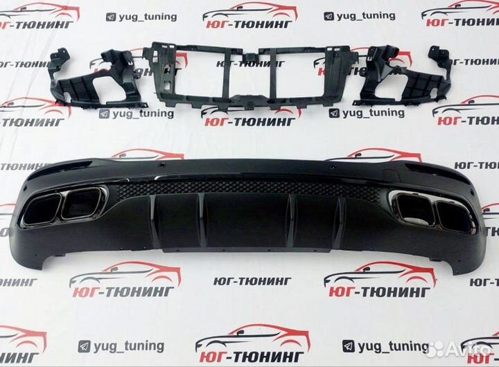 Диффузор GLE-class V167 63 AMG черный черыне