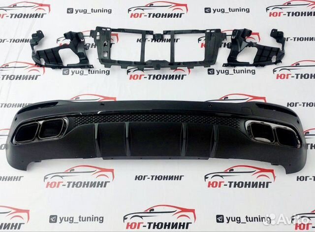 Диффузор GLE-class V167 63 AMG черный черыне