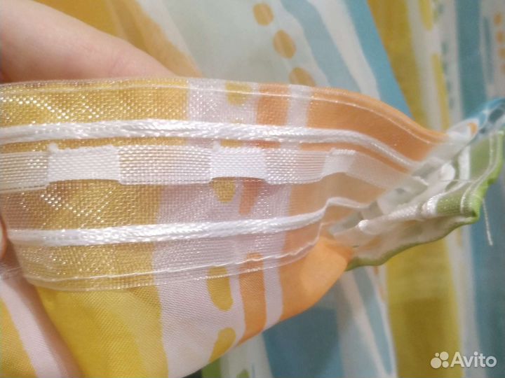 Шторы для детской в цветную полоску на ленте