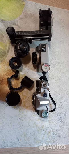 Пленочные фотоаппараты и 2 обьектива