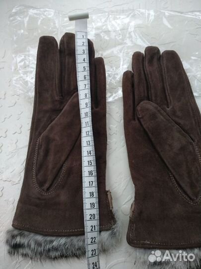 Перчатки замшевые женские новые