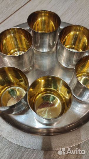 Коньячный набор мельхиор