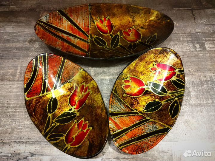 Новый набор декоративных тарелок Zibo Golden