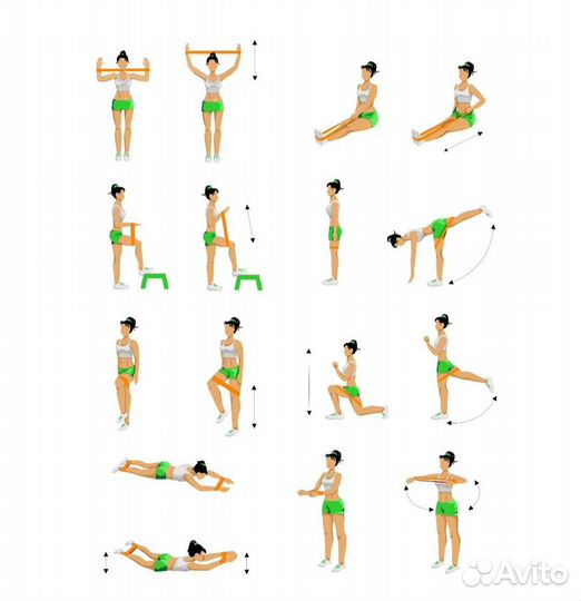 Резинки для фитнеса (5 штук )