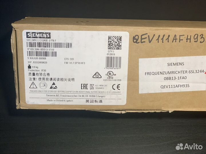 Модуль управления Siemens 6SL3244-0BB13-1FA0