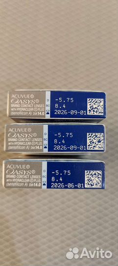 Линзы контактные acuvue oasys