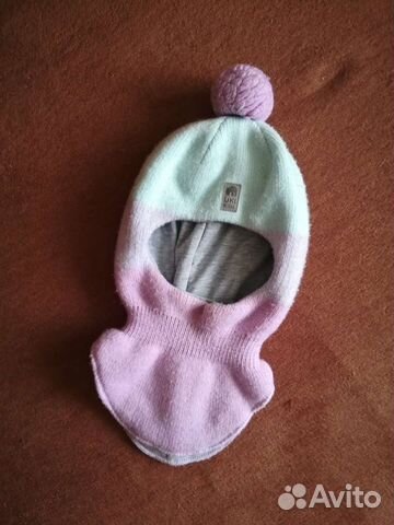 Шапка шлем для девочки 48 50