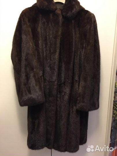 Шуба норковая с капюшоном