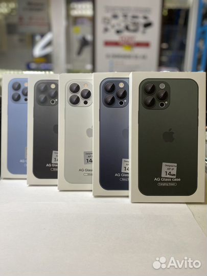 Стеклянный чехол на iPhone 14 Pro MagSafe