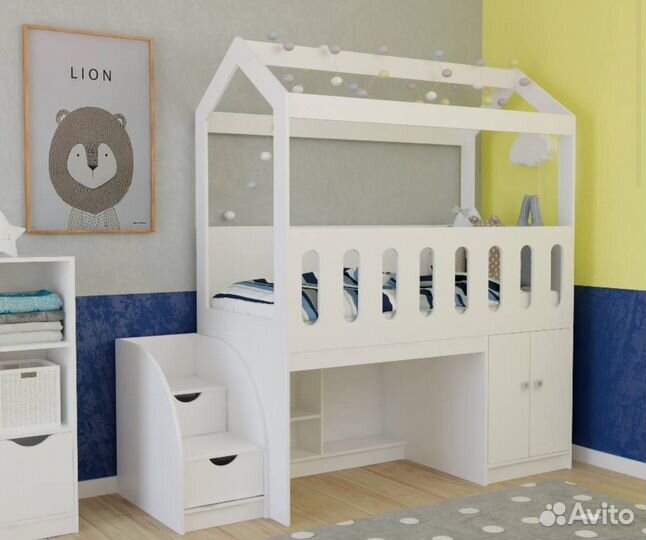 Детская кровать чердак Teremok