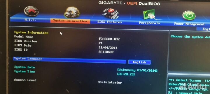 Комплект FM2+ Gigabyte GA-F2A68HM-DS2, DDR3 2gb