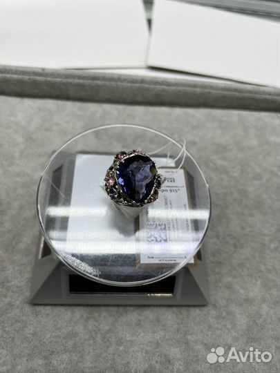 Комплект украшений танзанит/фианит