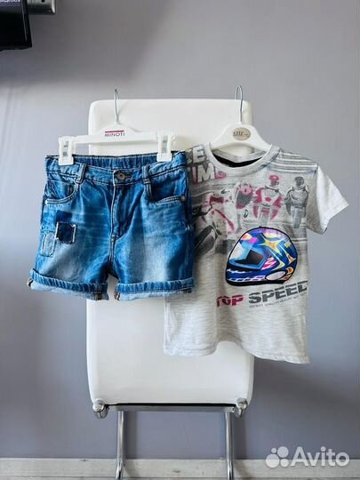 Вeщи нa мальчика джинсовые шopты 104 110 Италия