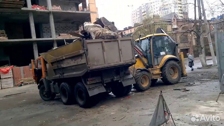 Вывоз мусора контейнером, самосвалом, газелью